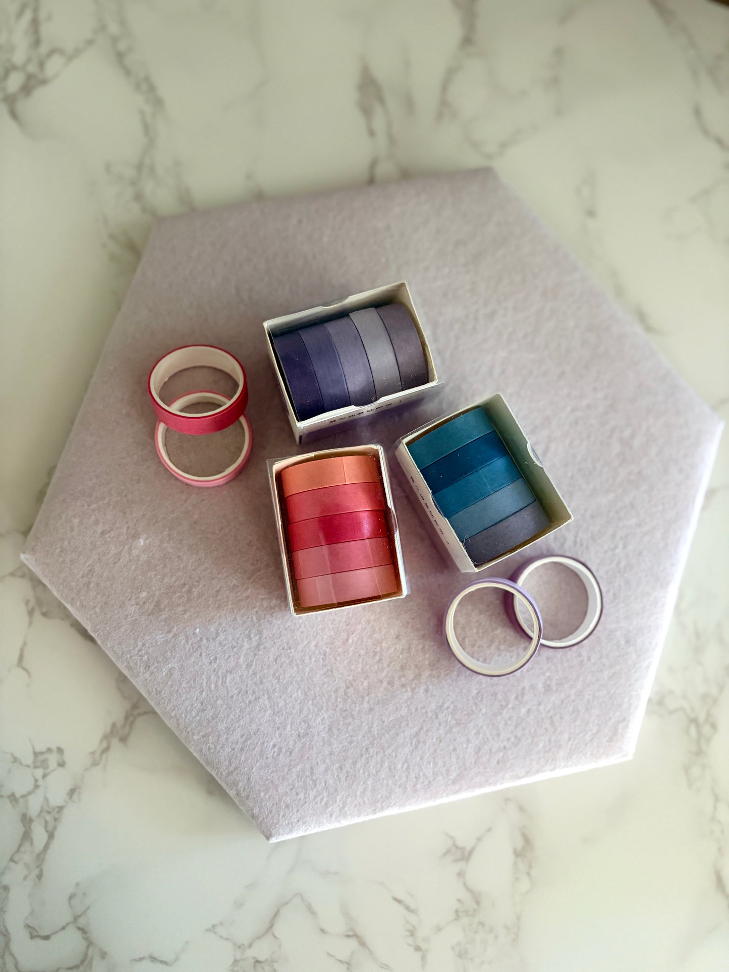 Pastel Washi Tape Set – 5 Roll Gradient Collection