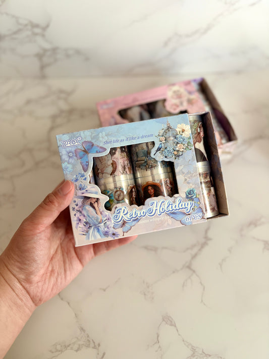 Retro Holiday 6-Piece PET Tape Set