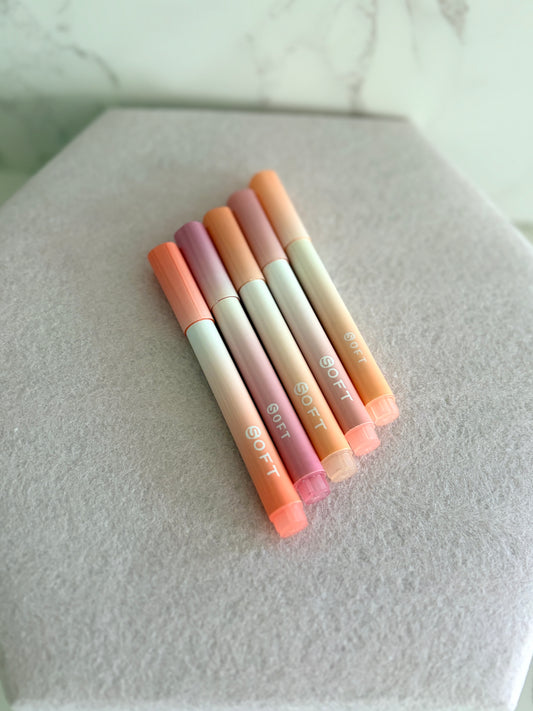 Soft Pastel Highlighter Set (5 Pack)