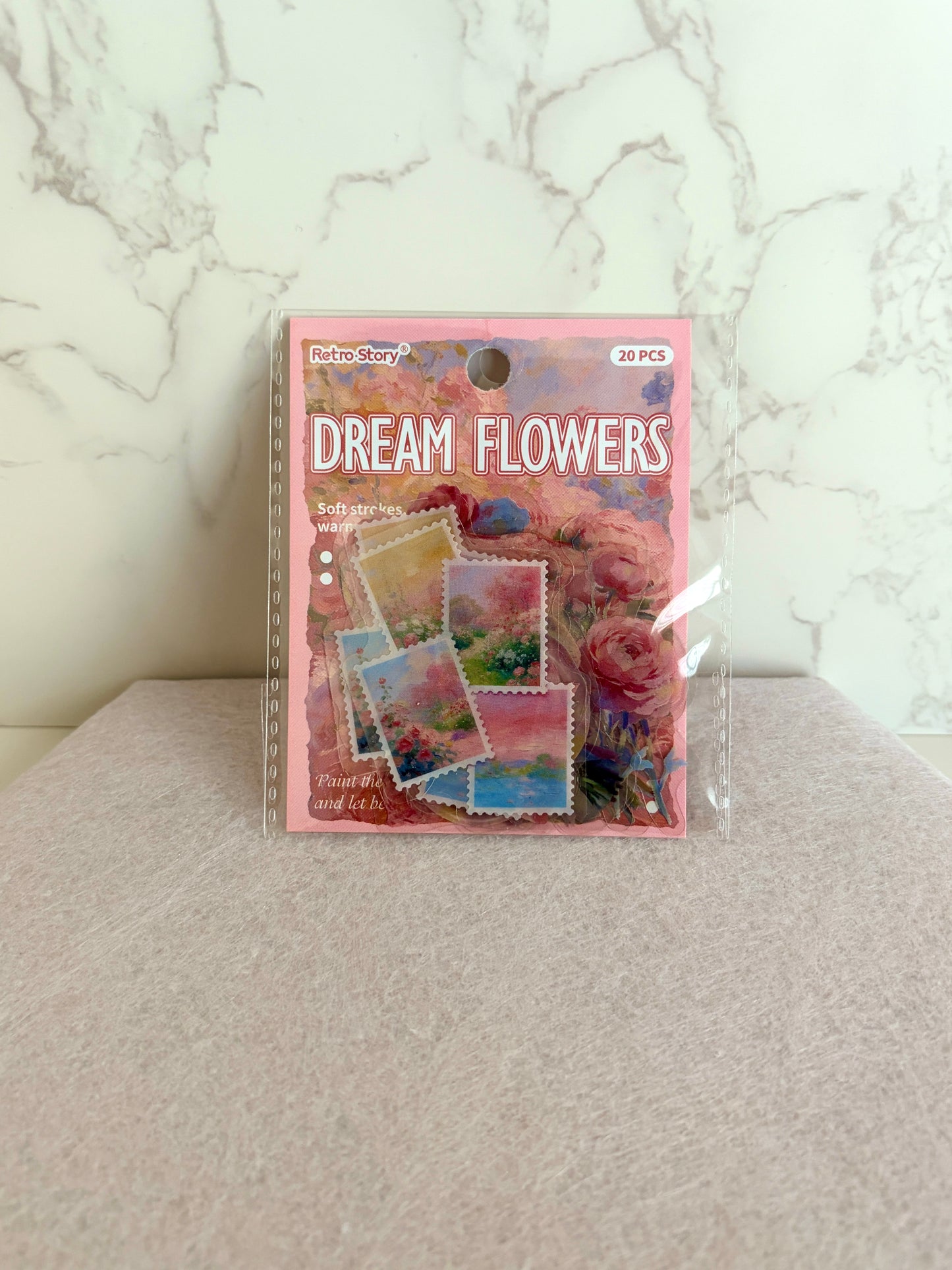 Dream Flowers Vintage Floral Sticker Pack (20 pcs)