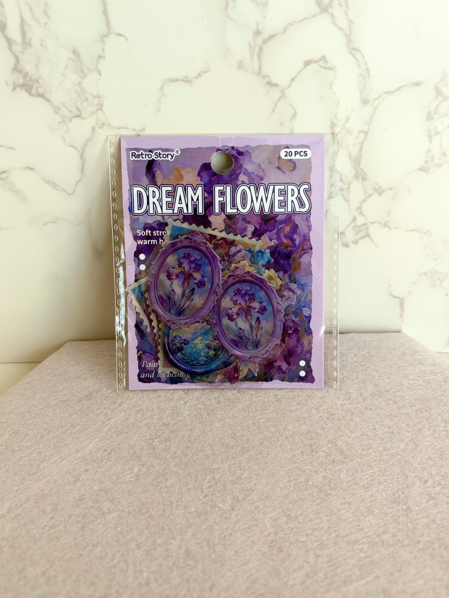 Dream Flowers Vintage Floral Sticker Pack (20 pcs)