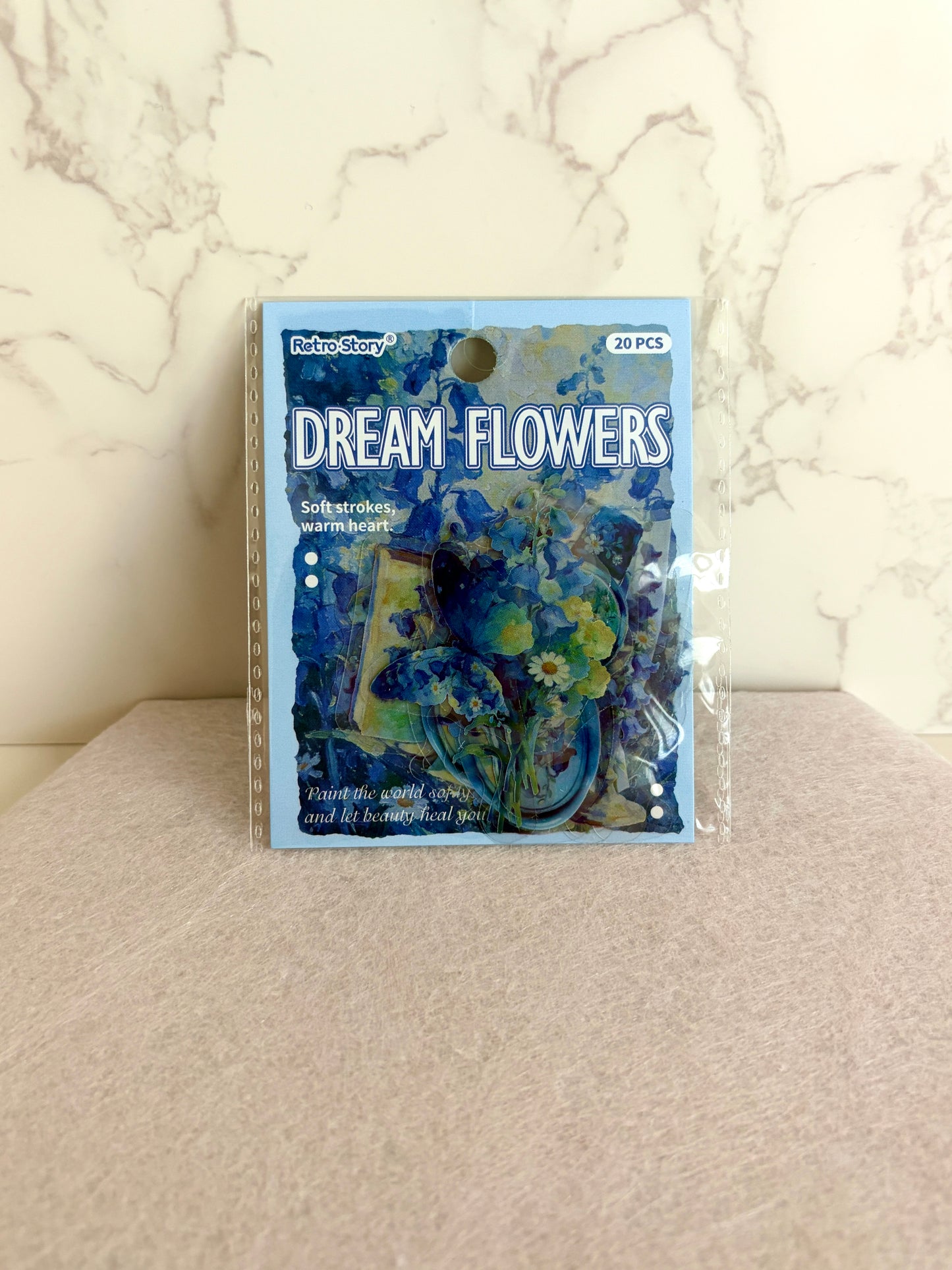 Dream Flowers Vintage Floral Sticker Pack (20 pcs)
